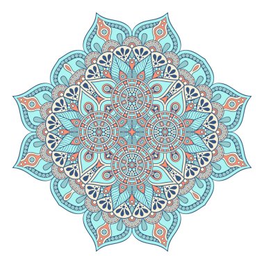 Mandala. Etnik dekoratif unsurlar. El çizimi arkaplan