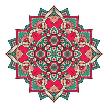 Mandala. Etnik dekoratif unsurlar. El çizimi arkaplan