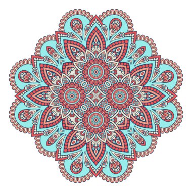 Mandala. Etnik dekoratif unsurlar. El çizimi arkaplan