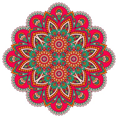 Mandala. Etnik dekoratif unsurlar. El çizimi arkaplan