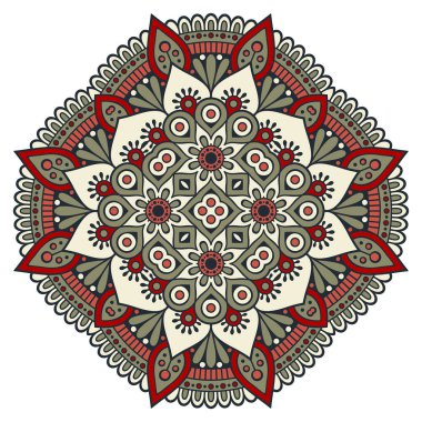 Mandala. Etnik dekoratif unsurlar. El çizimi arkaplan