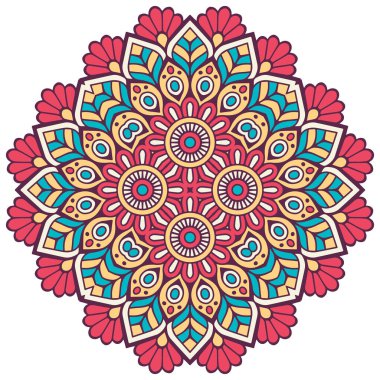 Mandala. Etnik dekoratif unsurlar. El çizimi arkaplan