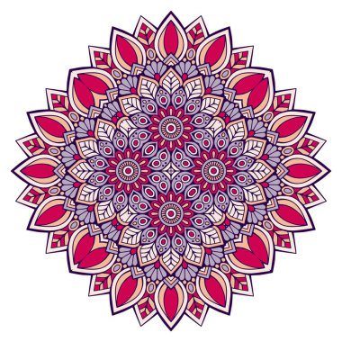 Mandala. Etnik dekoratif unsurlar. El çizimi arkaplan