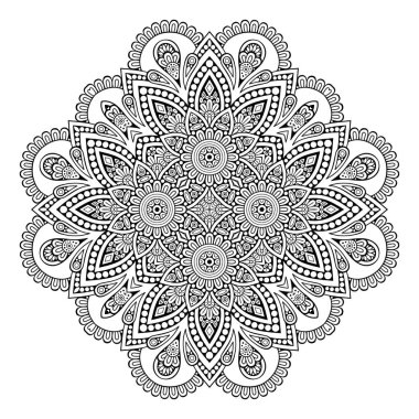 Mandala. Etnik dekoratif unsurlar. El çizimi arkaplan