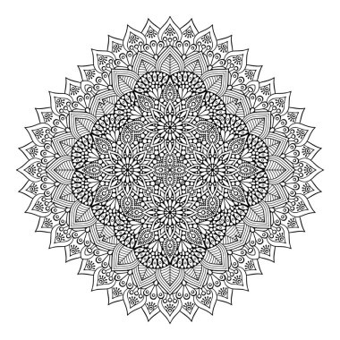 Mandala. Etnik dekoratif unsurlar. El çizimi arkaplan