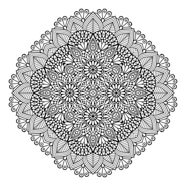 Mandala. Etnik dekoratif unsurlar. El çizimi arkaplan