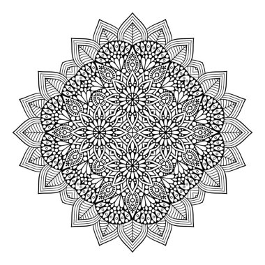 Mandala. Etnik dekoratif unsurlar. El çizimi arkaplan