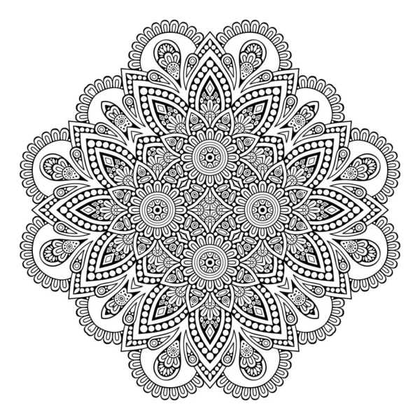 Mandala Éléments Décoratifs Ethniques Fond Dessiné Main — Image vectorielle