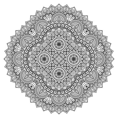 Mandala. Etnik dekoratif unsurlar. El çizimi arkaplan