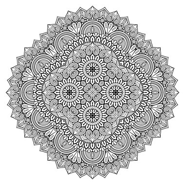 Mandala. Etnik dekoratif unsurlar. El çizimi arkaplan