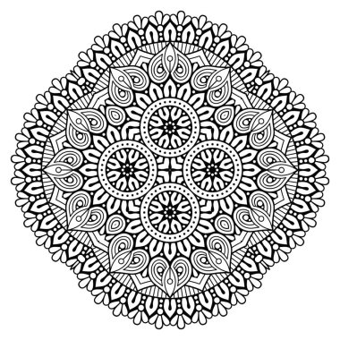 Mandala. Etnik dekoratif unsurlar. El çizimi arkaplan
