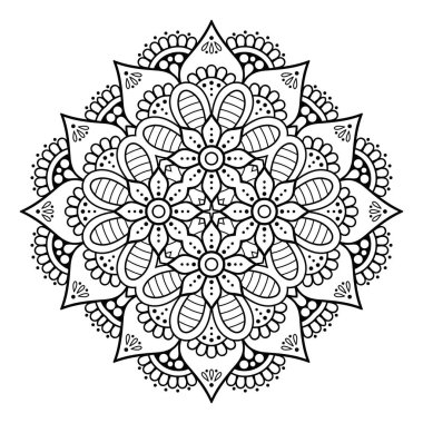 Mandala. Etnik dekoratif unsurlar. El çizimi arkaplan