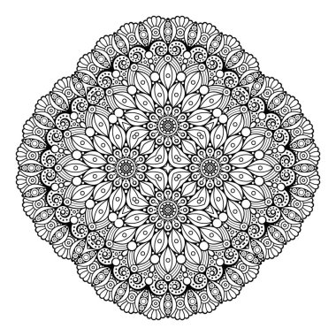 Mandala. Etnik dekoratif unsurlar. El çizimi arkaplan