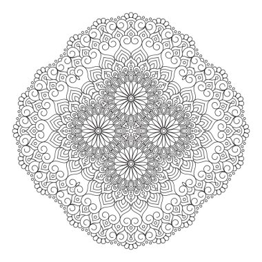 Mandala. Etnik dekoratif unsurlar. El çizimi arkaplan