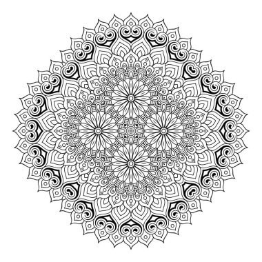 Mandala. Etnik dekoratif unsurlar. El çizimi arkaplan