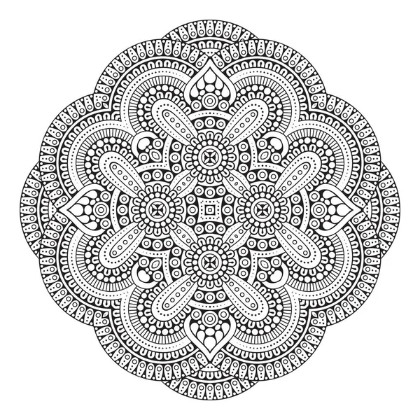 Mandala Elementi Decorativi Etnici Sfondo Disegnato Mano — Vettoriale Stock