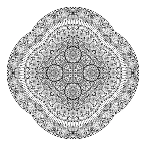 Mandala Elementos Decorativos Étnicos Fondo Dibujado Mano — Archivo Imágenes Vectoriales