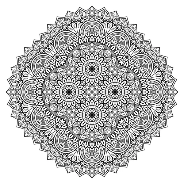 Mandala Elementos Decorativos Étnicos Fondo Dibujado Mano — Archivo Imágenes Vectoriales