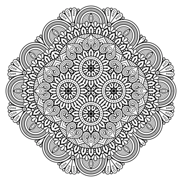 Mandala Elementi Decorativi Etnici Sfondo Disegnato Mano — Vettoriale Stock
