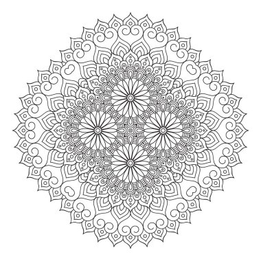 Mandala. Etnik dekoratif unsurlar. El çizimi arkaplan