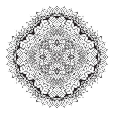 Mandala. Etnik dekoratif unsurlar. El çizimi arkaplan