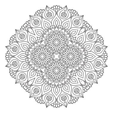 Mandala. Etnik dekoratif unsurlar. El çizimi arkaplan