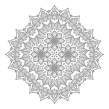Mandala. Etnik dekoratif unsurlar. El çizimi arkaplan