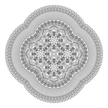 Mandala. Etnik dekoratif unsurlar. El çizimi arkaplan
