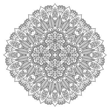 Mandala. Etnik dekoratif unsurlar. El çizimi arkaplan