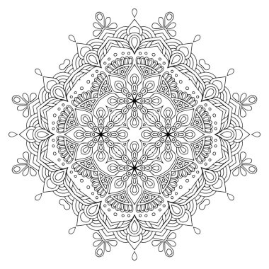 Mandala. Etnik dekoratif unsurlar. El çizimi arkaplan