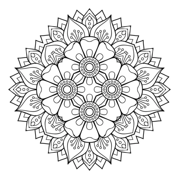 Mandala. Etnik dekoratif unsurlar. El çizimi arkaplan