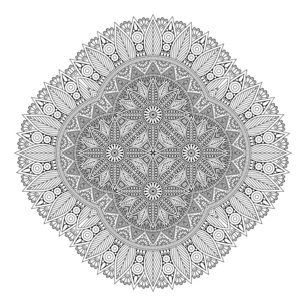 Mandala Elementi Decorativi Etnici Sfondo Disegnato Mano — Vettoriale Stock