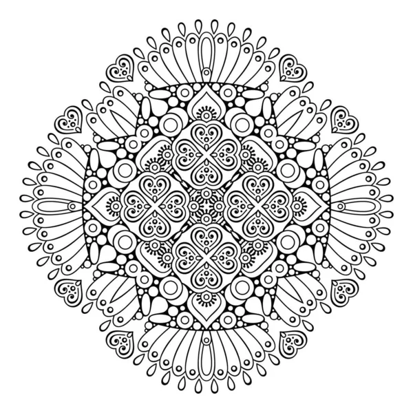 Mandala Etnické Dekorativní Prvky Ručně Kreslené Pozadí — Stockový vektor