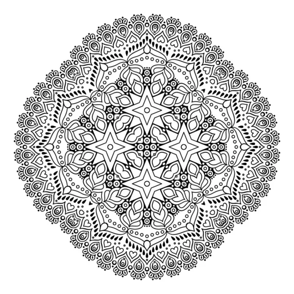 Mandala Éléments Décoratifs Ethniques Fond Dessiné Main — Image vectorielle