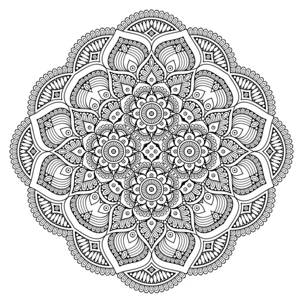 Mandala Éléments Décoratifs Ethniques Fond Dessiné Main — Image vectorielle