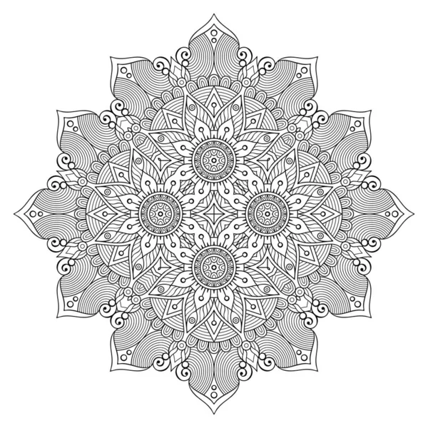 Mandala Éléments Décoratifs Ethniques Fond Dessiné Main — Image vectorielle