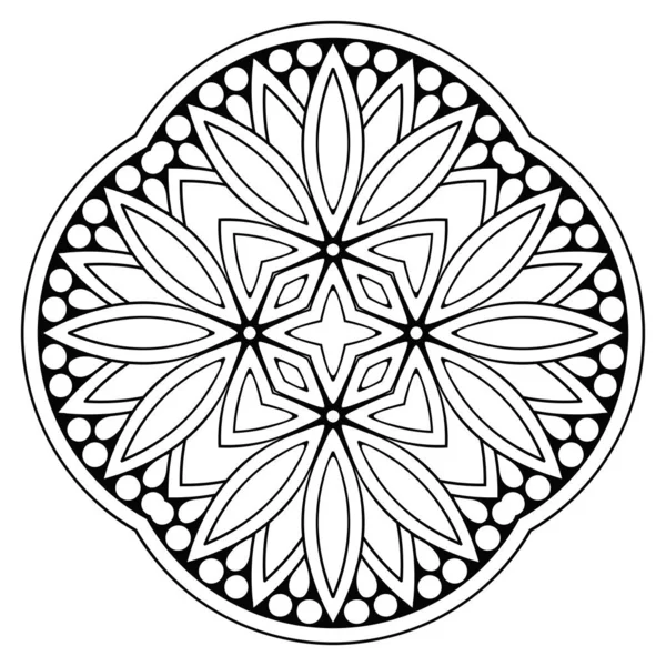 Mandala Éléments Décoratifs Ethniques Fond Dessiné Main — Image vectorielle