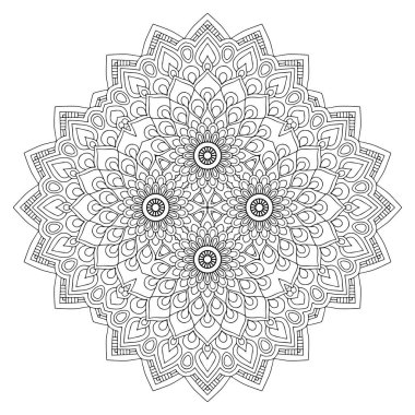 Mandala. Etnik dekoratif unsurlar. El çizimi arkaplan