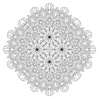 Mandala. Etnik dekoratif unsurlar. El çizimi arkaplan