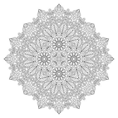 Mandala. Etnik dekoratif unsurlar. El çizimi arkaplan