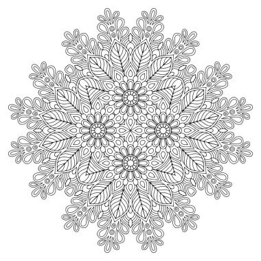 Mandala. Etnik dekoratif unsurlar. El çizimi arkaplan