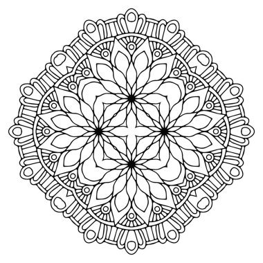 Mandala. Etnik dekoratif unsurlar. El çizimi arkaplan