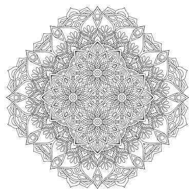 Mandala. Etnik dekoratif unsurlar. El çizimi arkaplan