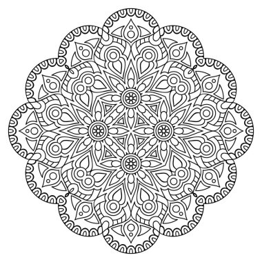 Mandala. Etnik dekoratif unsurlar. El çizimi arkaplan