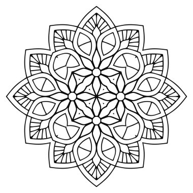 Mandala. Etnik dekoratif unsurlar. El çizimi arkaplan