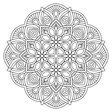 Mandala. Etnik dekoratif unsurlar. El çizimi arkaplan