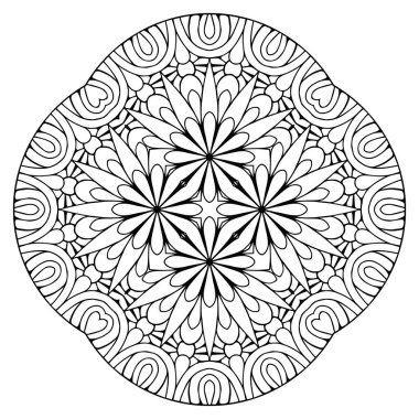 Mandala. Etnik dekoratif unsurlar. El çizimi arkaplan