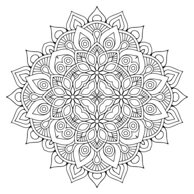 Mandala. Etnik dekoratif unsurlar. El çizimi arkaplan