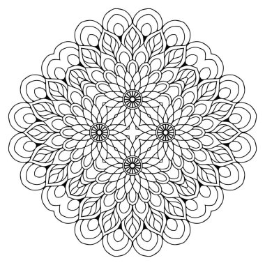 Mandala. Etnik dekoratif unsurlar. El çizimi arkaplan