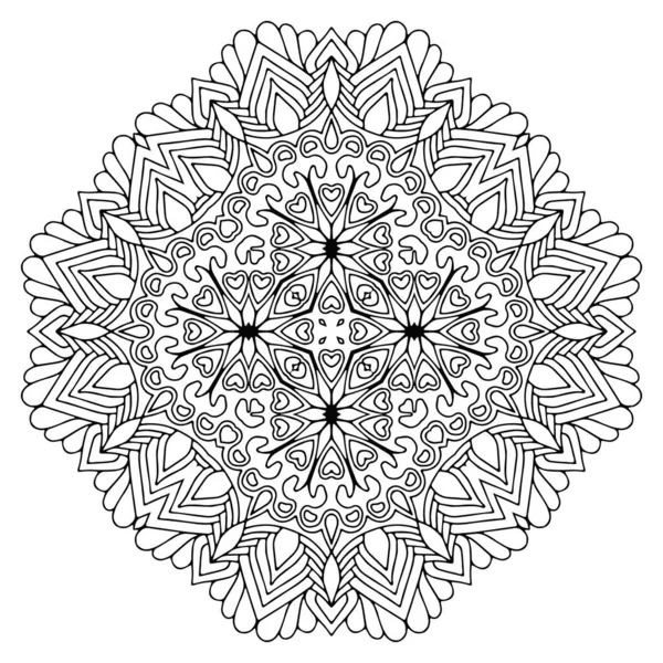 Mandala Elementos Decorativos Étnicos Fondo Dibujado Mano — Archivo Imágenes Vectoriales